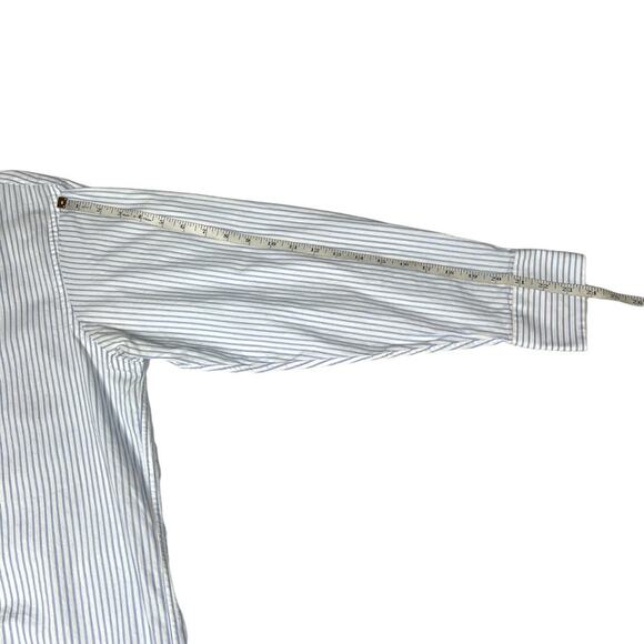 Michael Michael Kors Dress Shirt Button-Up Blue White Stripe Mens Large 16 32/33 - Picture 6 of 10